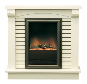 Kominek elektryczny EWT Dimplex Optiflame Clermont de Luxe LED BIAŁY Beż + Głośnik GRATIS - kosmaj24.pl