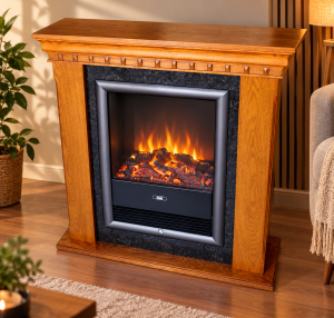 Kominek elektryczny EWT Dimplex Optiflame Hartford DĄB + Głośnik GRATIS - kosmaj24.pl